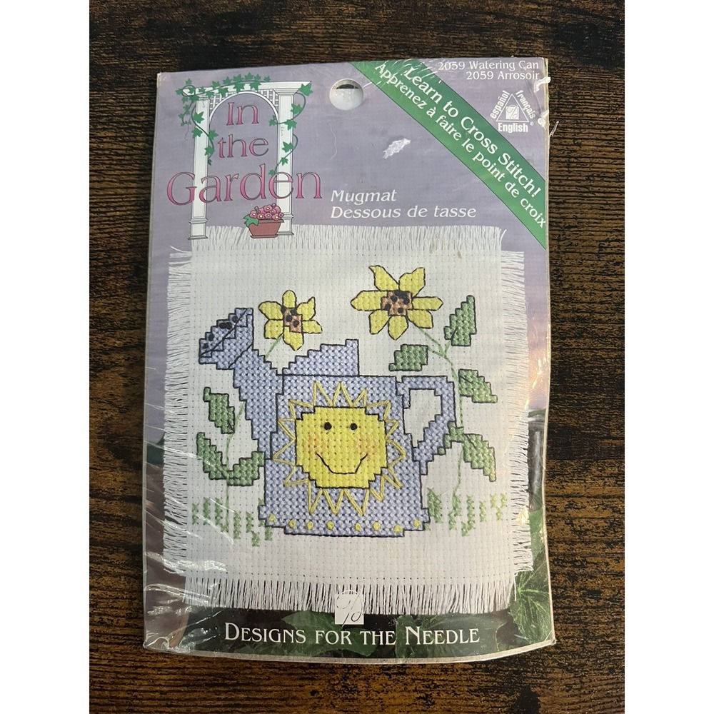 Designs For The Needle In The Garden 2059 Watering Can Cross Stitch NEW